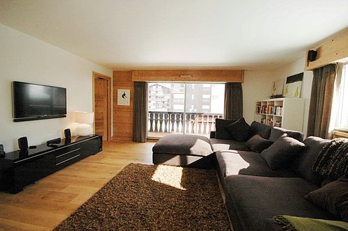 Large glass doors onto balcony