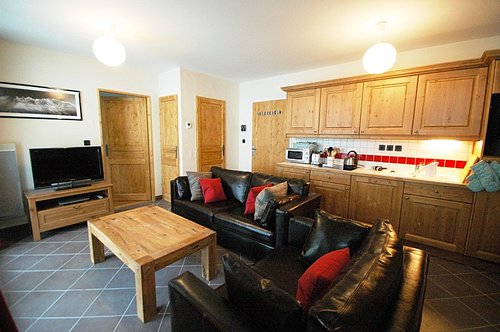 Double sofabed in living area