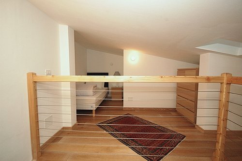Sleeping area on mezzanine level