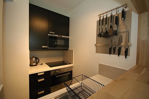 Oven, hob and microwave