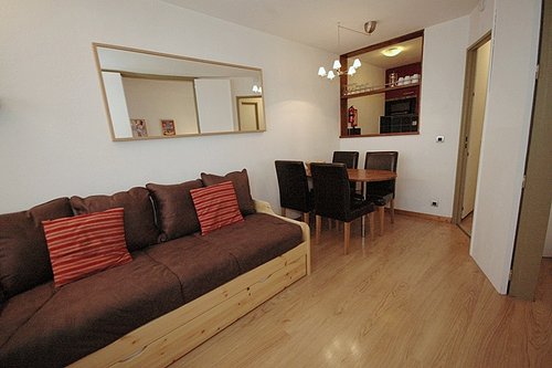 Sofabed (two singles) in living area