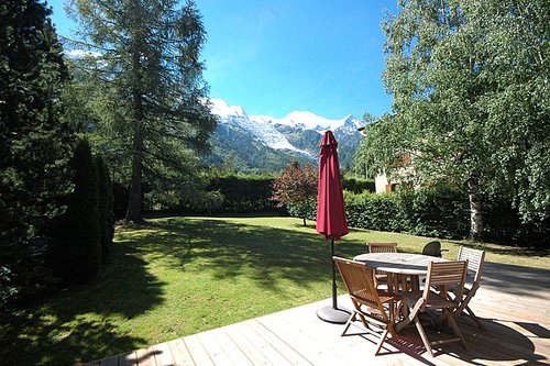 Summer view towards Mont-Blanc