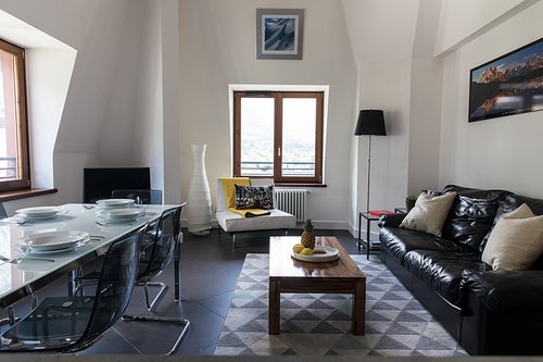 The open plan living area