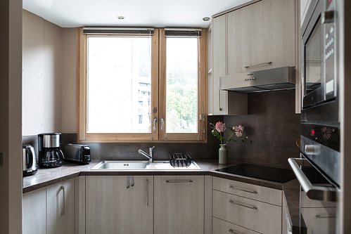 Kitchen looking towards Le Brévent