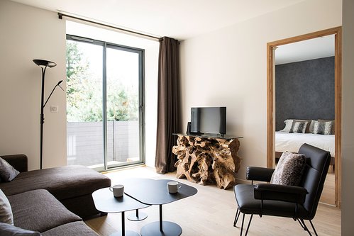 Glass doors onto terrace