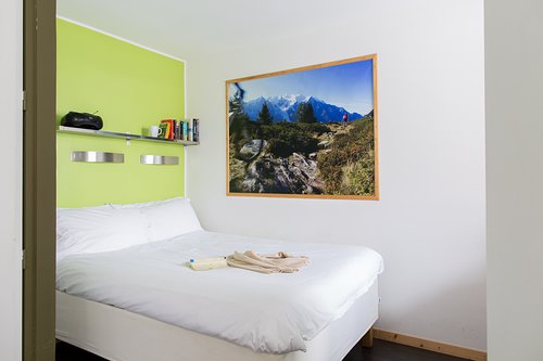 Bedroom with double bed & storage