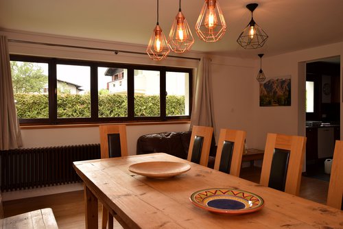 Dining room with doors to garden