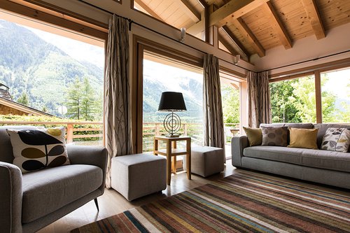 Chalet la Corbette living area