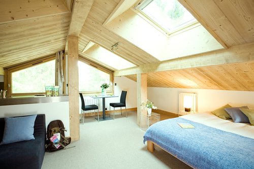 Studio bedroom and living area