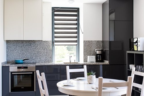 The fully equipped kitchen