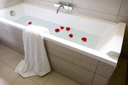 A bathroom in the chalet