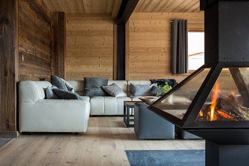 Plenty of comfortable seating and a feature fireplace
