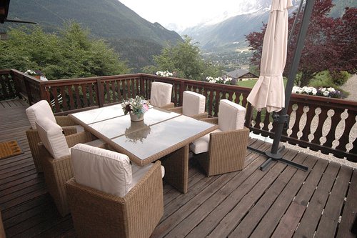 The terrace balcony the views along the valley