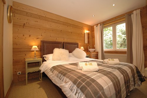 A twin double room on the ground floor