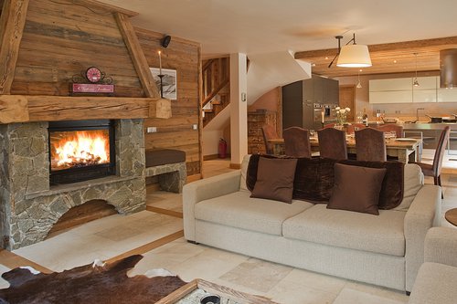 Log burner and comfy sofas