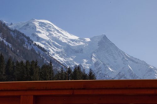 View of Mont Blanc from the 1st floor balcony