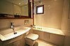 Bathroom with shower above bath