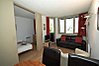 Open plan living area & bedroom