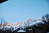 Chalet le Papounet with peaks behind