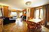 Dining area with glass doors to garden
