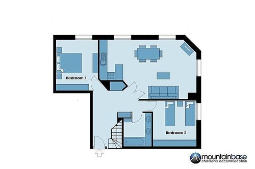 Les Alpes V floor plan (lower floor) 