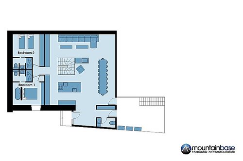 Chalet l'Orignal first floor plan Chalet l'Orignal first floor plan