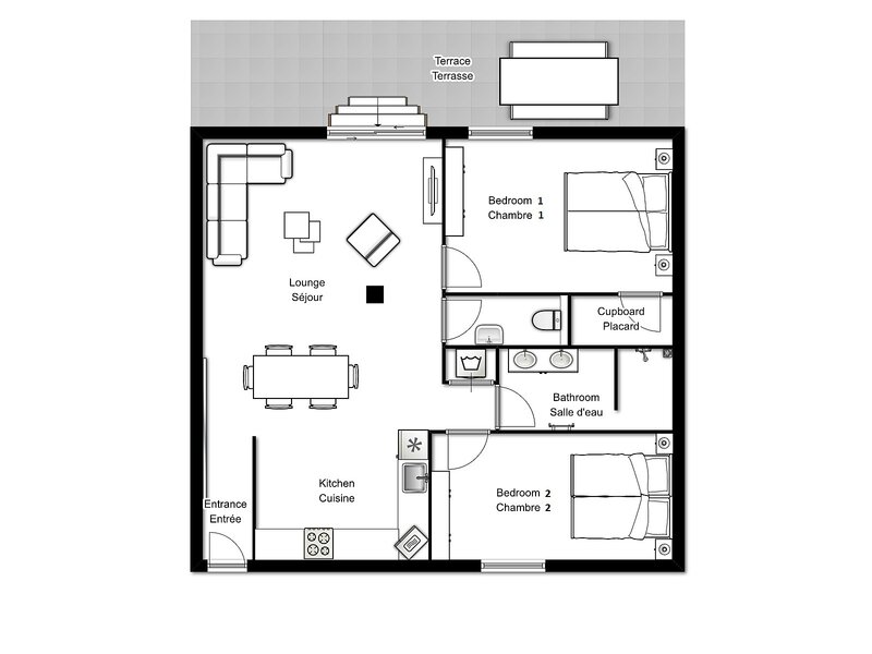 Plan d'étage de Chamois 2