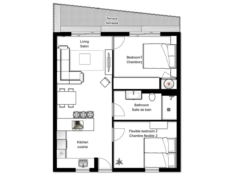 Plan d'étage de Chamois 3