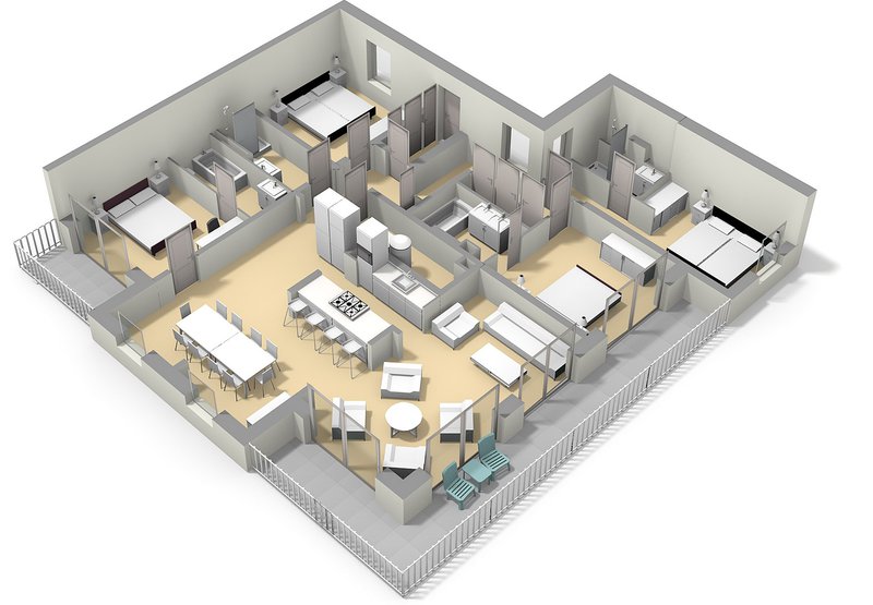The floorplan of Cordee 331 The floorplan of Cordee 331