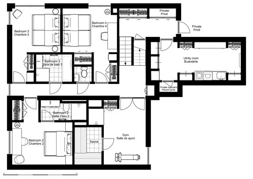 Rez-de-chaussée inférieur